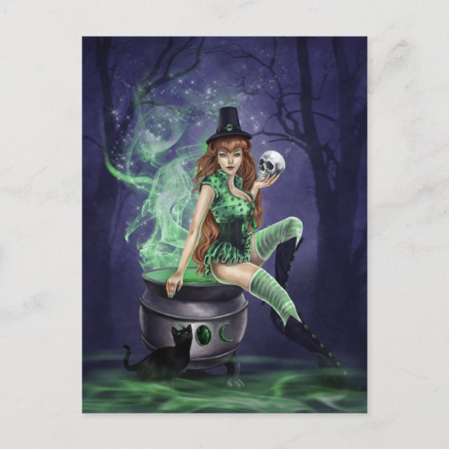Pin-Up Witches - Jinxed Postcard (Front)