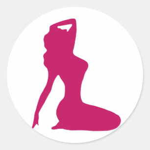 Pin Ups Classic Round Sticker