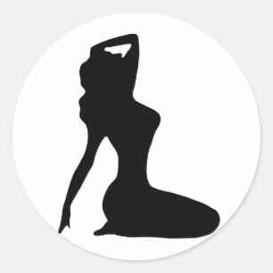 Pin Ups Classic Round Sticker