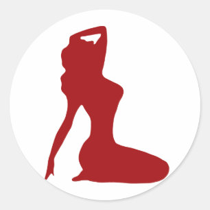 Pin Ups Classic Round Sticker