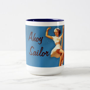 PIN UPS Two-Tone COFFEE MUG
