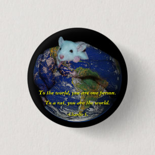Pin: World Rat 3 Cm Round Badge