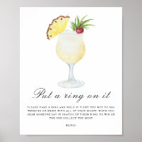 Pina colada bridal shower - Put a ring on it game
