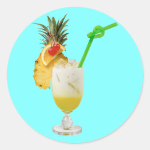Pina Colada Classic Round Sticker