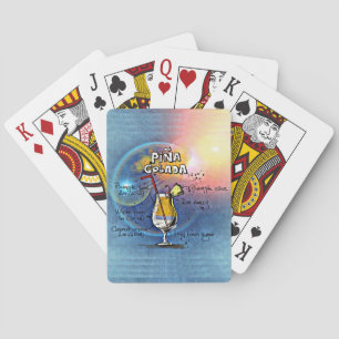 Pina Colada Cocktail (#5 of 12 Drink Recipe Sets) Playing Cards