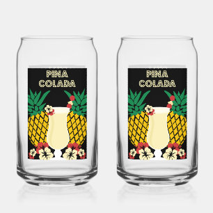 Piña Colada Cocktail Drink   Can Glass