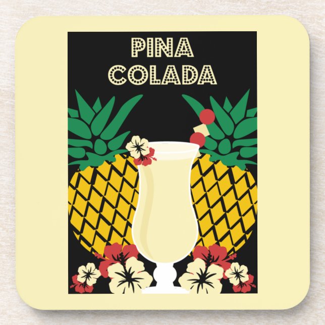 Piña Colada Cocktail Drink   Coaster (Front)