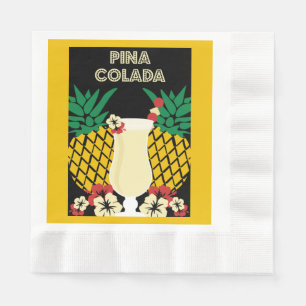 Piña Colada Cocktail Drink   Napkin
