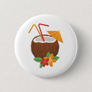 Pina Colada Coconut 6 Cm Round Badge