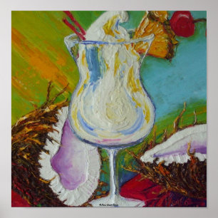 Pina Colada & Coconut Fine Art Poster