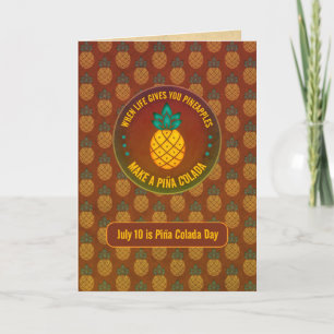 Piña Colada Day - Text Customisable Holiday Card