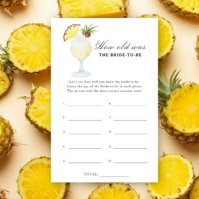 Pina Colada - How old was the bride to be game (Creator Uploaded)
