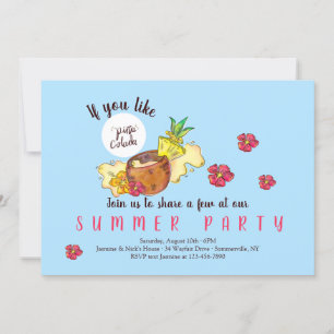 Piña Colada Party Invitations