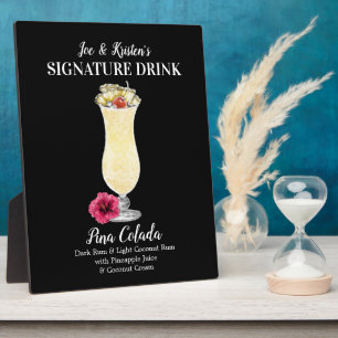 Pina Colada • PERSONALIZE this Signature Drink Plaque