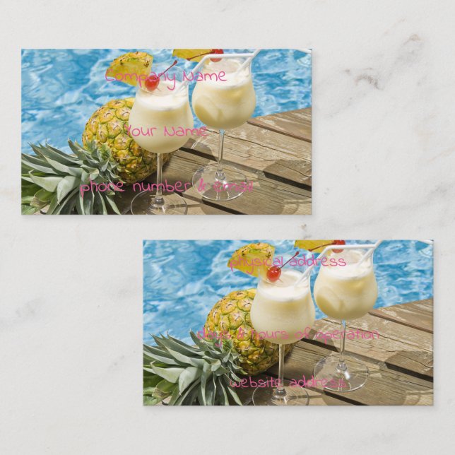 piña colada pineapple business card (Front/Back)