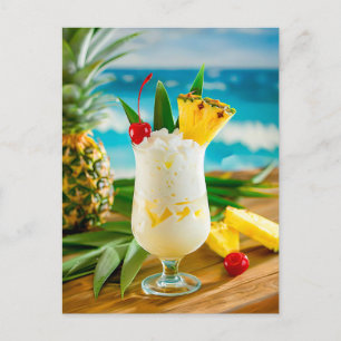 Pina Colada – Tropical Classic Holiday Postcard