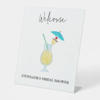 Piña Colada Tropical Wedding Bridal Shower Welcome
