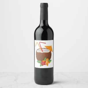 Pina Colada Wine Label