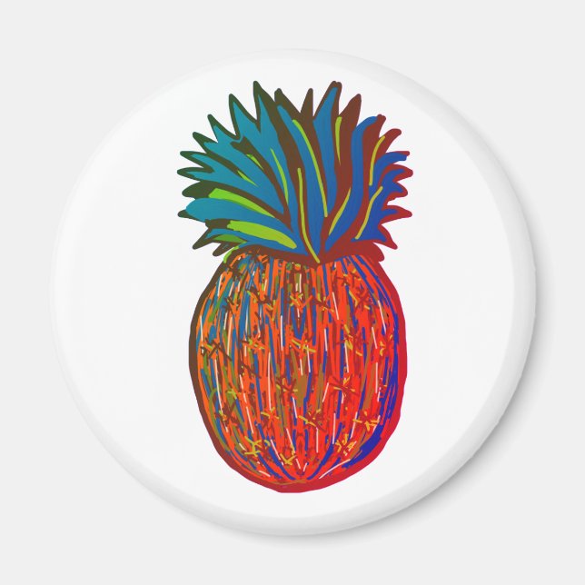 Pinaapple Standard, 2¼ Inch Circle Magnet (Front)