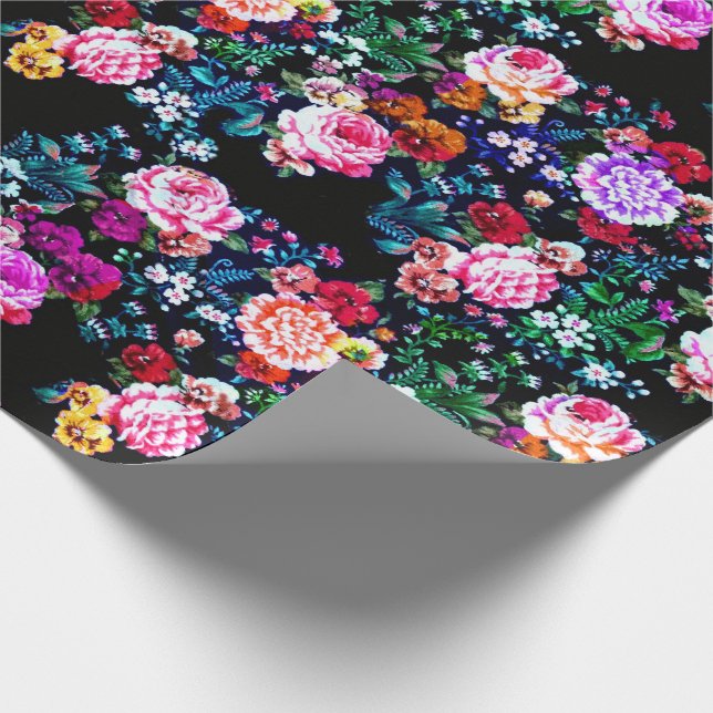 Pinafore Black Velvet Wrapping Paper (Corner)