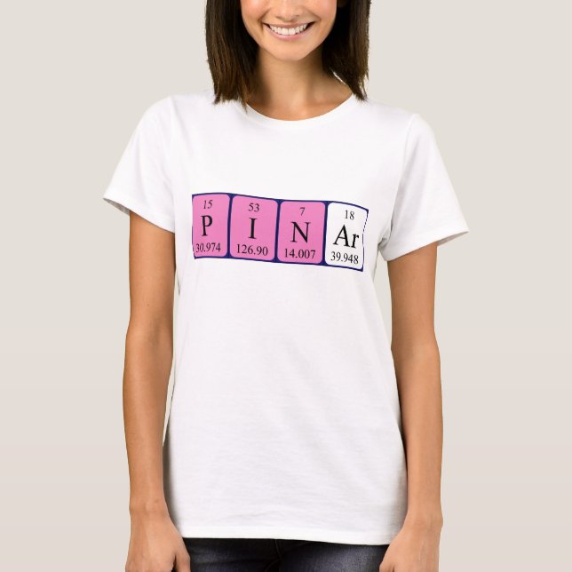 Pinar periodic table name shirt (Front)