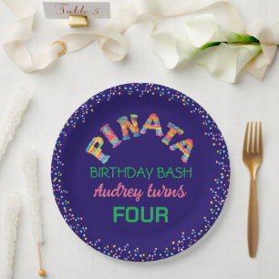 Pinata Birthday Bash Paper Plate