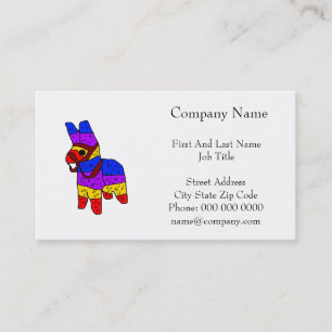 Piñata Cartoon Mexico Fiesta Horse Business Card