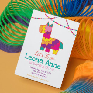 Pinata Fiesta Birthday Invitation Piñata