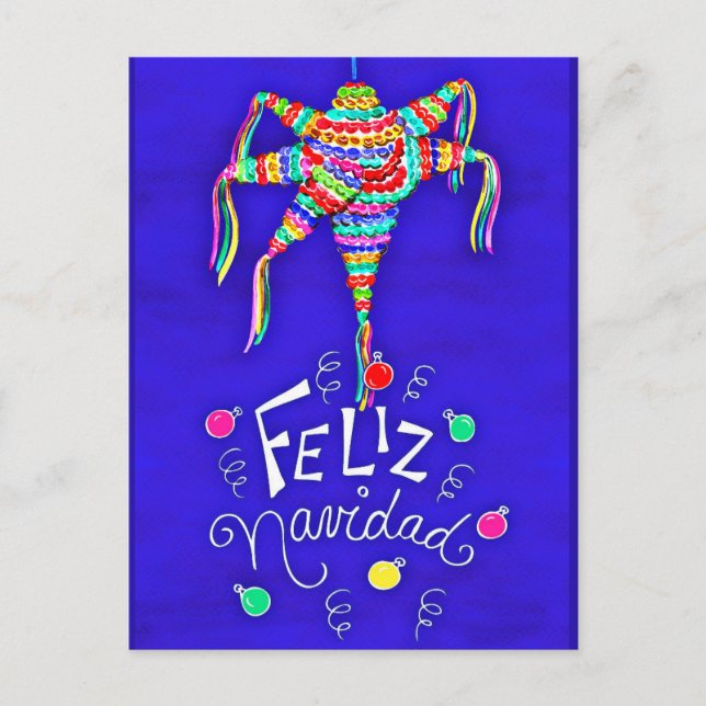 Piñata Mexican Christmas Postcard (Front)