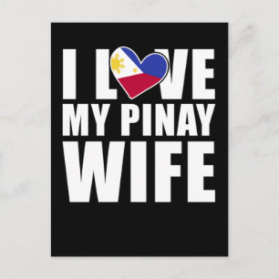 Pinay Wife Philippines Love Proud Husband Postcard