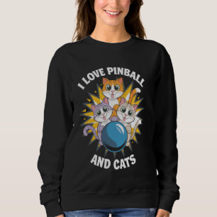 Pinball and Cats 90s Nostalgia Pinball Wizard Pet  Sweatshirt