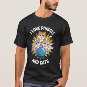 Pinball and Cats 90s Nostalgia Pinball Wizard Pet T-Shirt