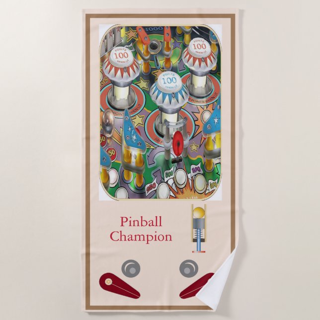Pinball Beach Towel (Front)