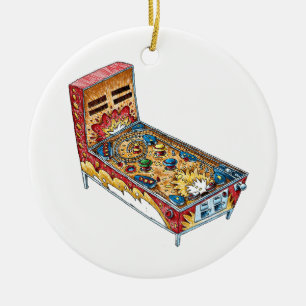 Pinball Ceramic Ornament