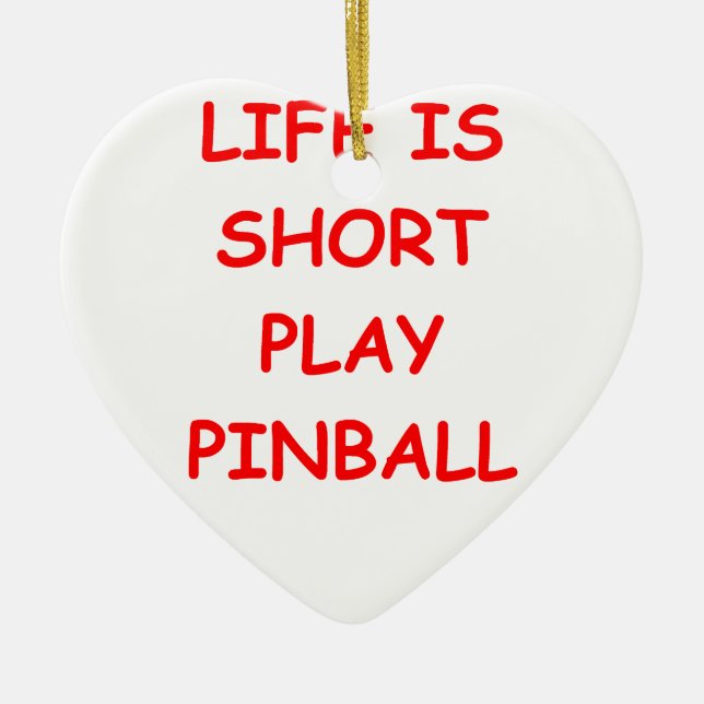 pinball ceramic ornament (Front)