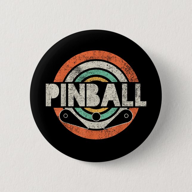Pinball Game Vintage 6 Cm Round Badge (Front)