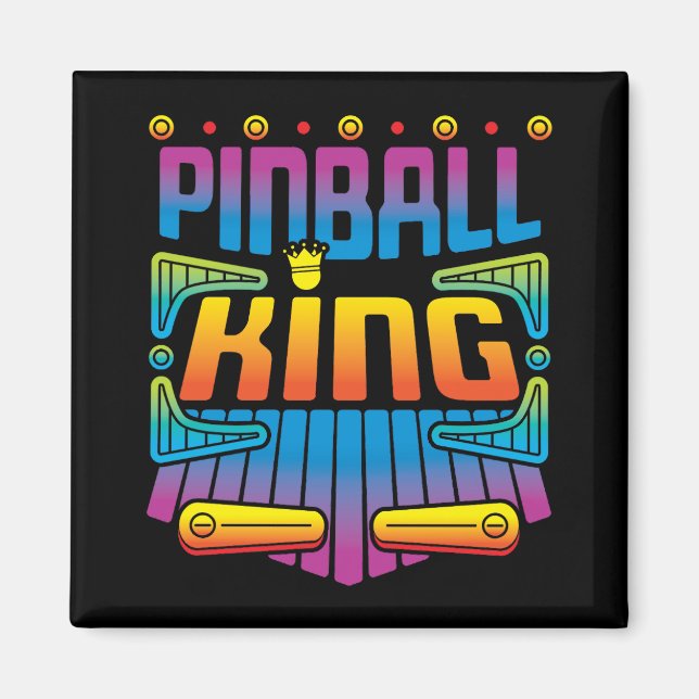 Pinball King Arcade Game Player Magnet (Front)