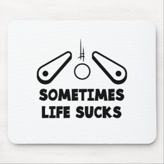 Pinball Life Sucks black text Mouse Pad