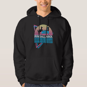 Pinball Llama Pinball Machine Retro Pinballama Hoodie