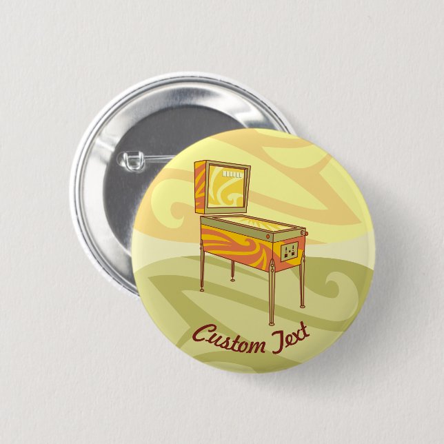 Pinball machine 6 cm round badge (Front & Back)