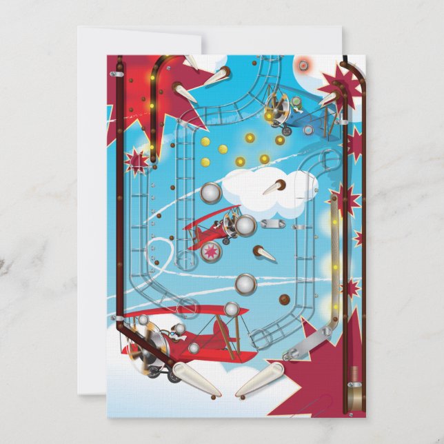 Pinball Machine Invitation (Front)