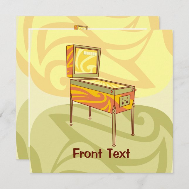 Pinball Machine Invitation (Front/Back)