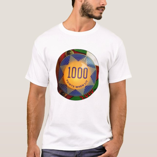 Pinball Machine T Shirt - Retro Pop Bumper (Front)