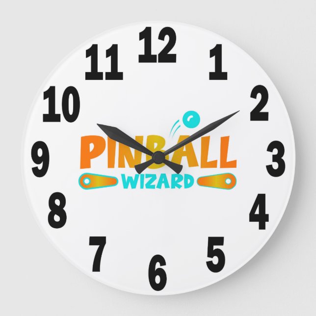 Pinball Player Acrylic Round Wall Clock #9 (Front)