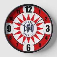 Pinball Player Wall Clock with Wood Frame #1
