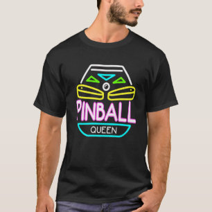 Pinball Queen Retro Vintage Arcade Player Tilt Rad T-Shirt