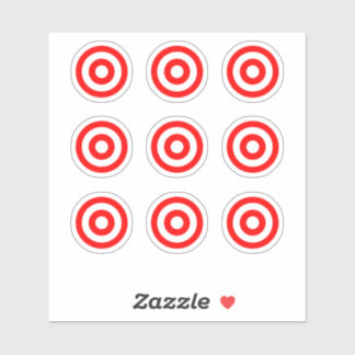 Pinball Red/White Bullseye Round Target Sticker