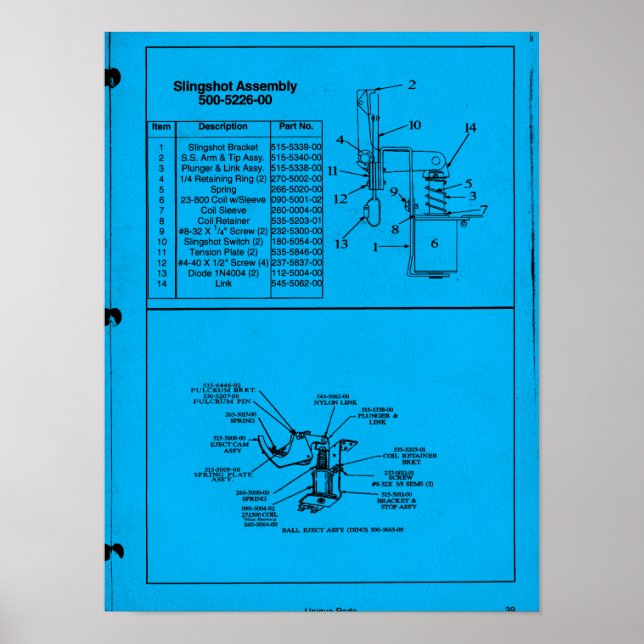 Pinball Slingshot Assembly Poster (Front)