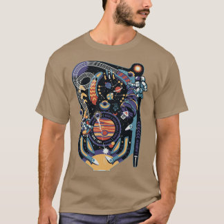 Pinball Space Machine by Tobe Fonseca T-Shirt