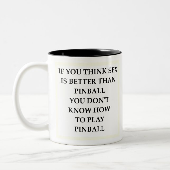 PINBALL Two-Tone COFFEE MUG (Left)